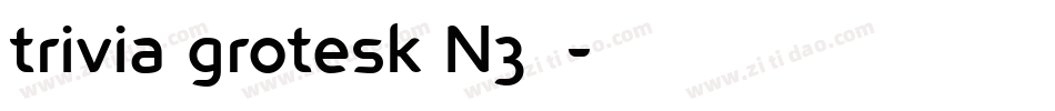 trivia grotesk N3字体字体转换